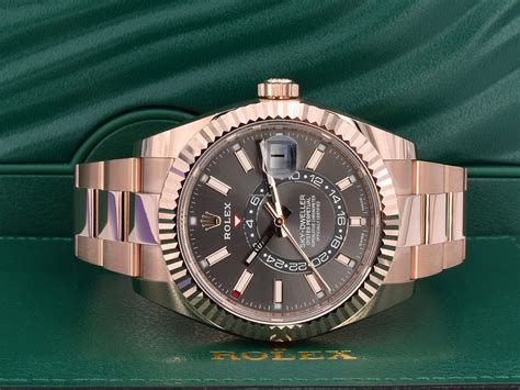 rolex skydweller rose gold rhodium dial|rolex sky dweller price uk.